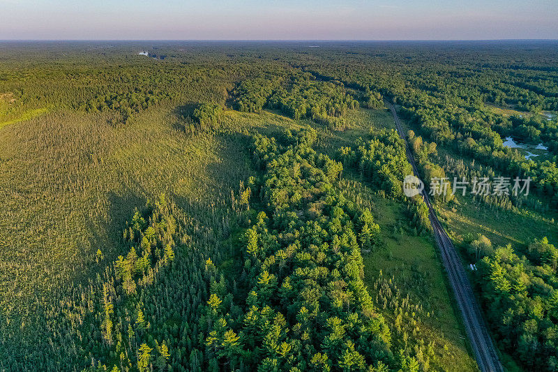 黄昏时的Muskoka Torrance Barrens Dark-Sky保护区，Gravenhurst，加拿大